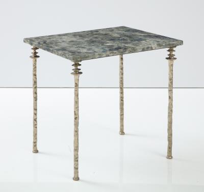  Bourgeois Boheme Atelier Single Sorgue Side Table White Bronze Legs