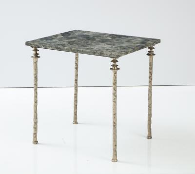  Bourgeois Boheme Atelier Single Sorgue Side Table White Bronze Legs