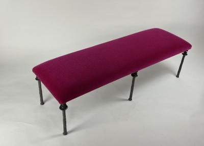  Bourgeois Boheme Atelier Sorgue Bench Silicon Bronze legs Mohair Cushion