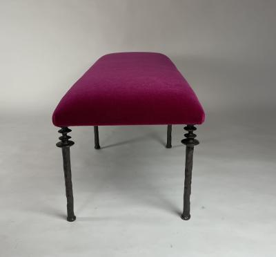  Bourgeois Boheme Atelier Sorgue Bench Silicon Bronze legs Mohair Cushion