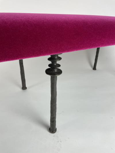  Bourgeois Boheme Atelier Sorgue Bench Silicon Bronze legs Mohair Cushion
