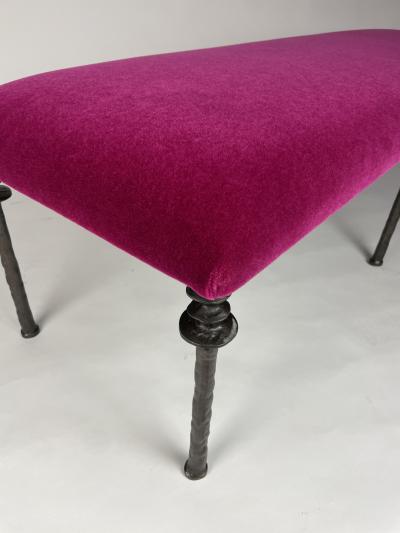  Bourgeois Boheme Atelier Sorgue Bench Silicon Bronze legs Mohair Cushion