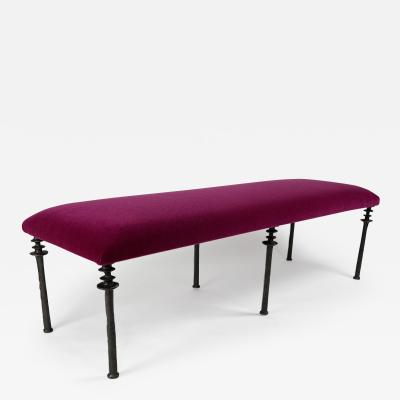  Bourgeois Boheme Atelier Sorgue Bench Silicon Bronze legs Mohair Cushion