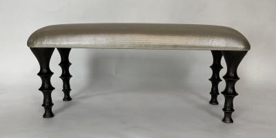  Bourgeois Boheme Atelier St Paul Bench Embossed Leather
