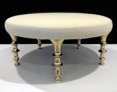  Bourgeois Boheme Atelier St Paul Ottoman Gold Bronze Legs