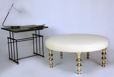  Bourgeois Boheme Atelier St Paul Ottoman Gold Bronze Legs
