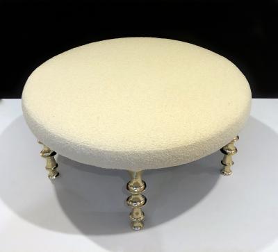  Bourgeois Boheme Atelier St Paul Ottoman Gold Bronze Legs