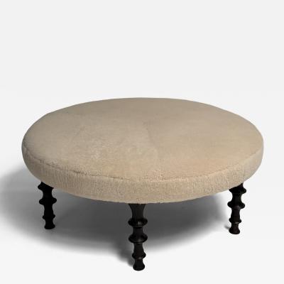  Bourgeois Boheme Atelier St Paul Ottoman Silicon Bronze and Natural Shearling