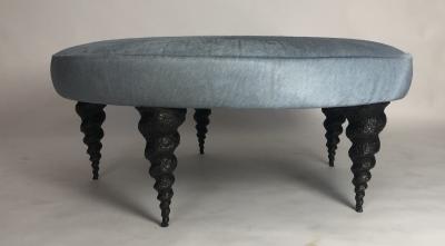  Bourgeois Boheme Atelier Var Ottoman Blue Hide