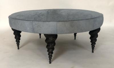  Bourgeois Boheme Atelier Var Ottoman Blue Hide