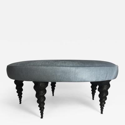  Bourgeois Boheme Atelier Var Ottoman Blue Hide