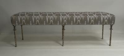  Bourgeois Boheme Atelier White Bronze Organic style bench Sorgue Bench White Bronze