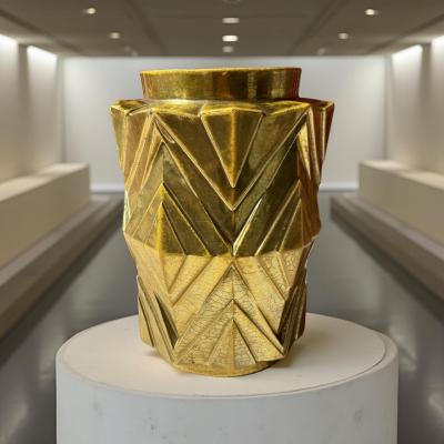  Bourgogne S P French Art Deco Chevron Vase by Bourgogne S P Art Deco Collection