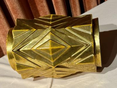  Bourgogne S P French Art Deco Chevron Vase by Bourgogne S P Art Deco Collection