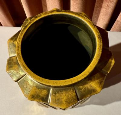  Bourgogne S P French Art Deco Chevron Vase by Bourgogne S P Art Deco Collection