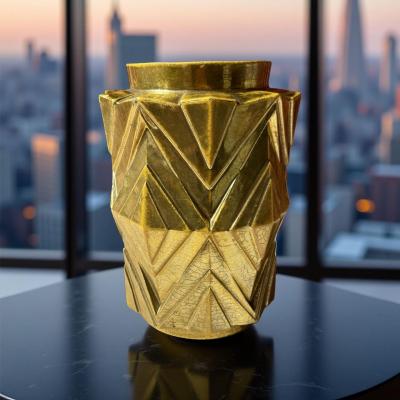  Bourgogne S P French Art Deco Chevron Vase by Bourgogne S P Art Deco Collection