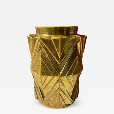  Bourgogne S P French Art Deco Chevron Vase by Bourgogne S P Art Deco Collection