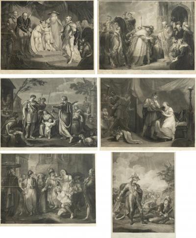  Boydell Collection Six Framed Engravings Of Shakespearean Play Scenes By Boydell