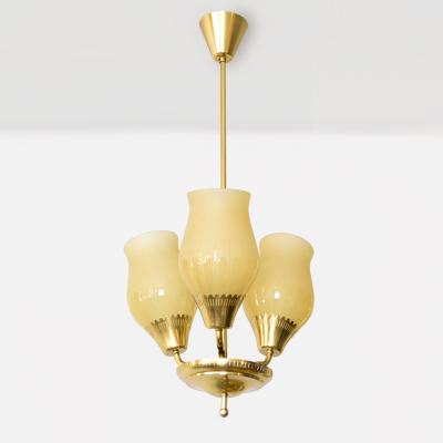  Br derna Malmstr ms Metallvarufabrik A BR DERNA MALMSTR MS LAMPVARUFABRIK BRASS CHANDLIER SWEDEN 1940S