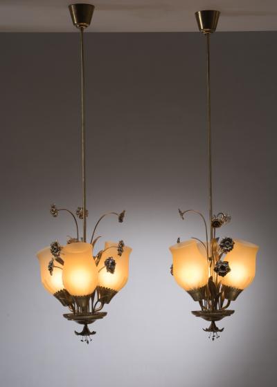  Br derna Malmstr ms Metallvarufabrik Br derna Malmstr ms pair of chandeliers