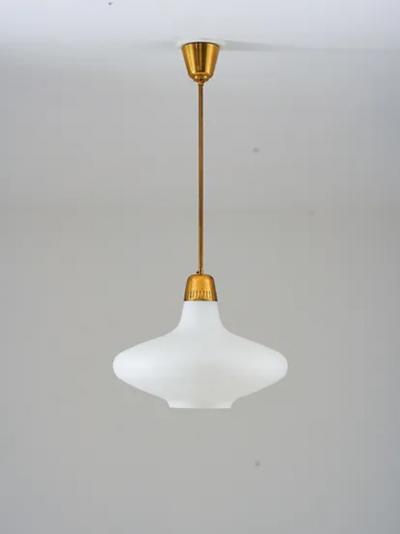  Br derna Malmstr ms Metallvarufabrik Swedish Modern Pendant Brass and Glass by Br derna Malmstr m