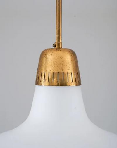  Br derna Malmstr ms Metallvarufabrik Swedish Modern Pendant Brass and Glass by Br derna Malmstr m