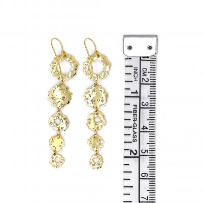  Branch Fine Jewelry Brilliant White Diamond Galaxy Yellow Gold Dangle Drop Earrings Branch 2022