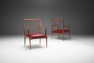 Branco Preto A Pair of Mid Century Brazilian Chairs by Branco Preto attr