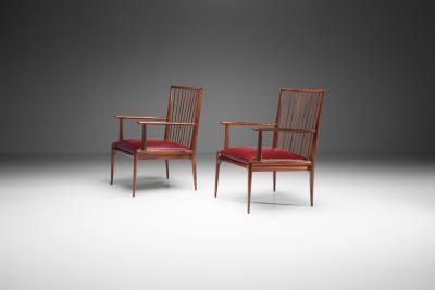 Branco Preto A Pair of Mid Century Brazilian Chairs by Branco Preto attr