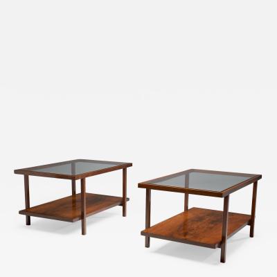  Branco Preto A Pair of Rectangular Branco and Preto Coffee Tables Brazil 1960s