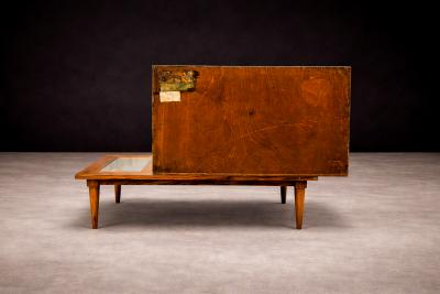  Branco Preto Bar with Side Table in Hardwood Glass Branco e Preto 1950s