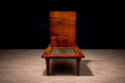  Branco Preto Bar with Side Table in Hardwood Glass Branco e Preto 1950s