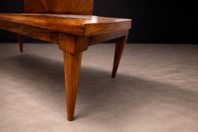  Branco Preto Bar with Side Table in Hardwood Glass Branco e Preto 1950s