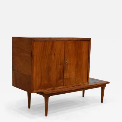  Branco Preto Bar with Side Table in Hardwood Glass Branco e Preto 1950s Lot 383A