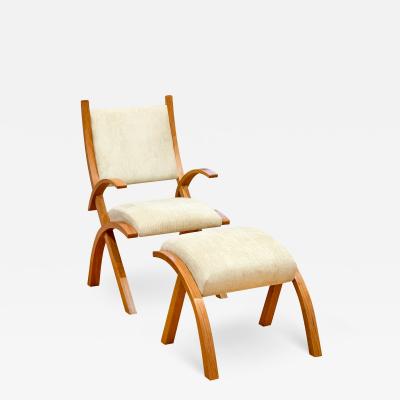  Brian Boggs Herron Lounge Chair with Footstool