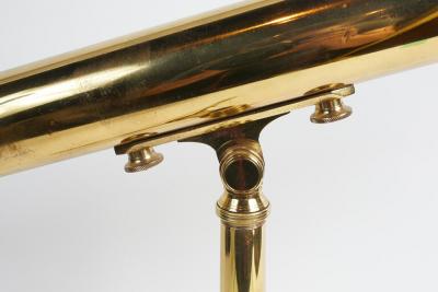  Broadhurst Clarkson Co LARGE ANTIQUE SOLID BRASS LIBRARY TELESCOPE BY BROADHURST CLARKSON AND CO