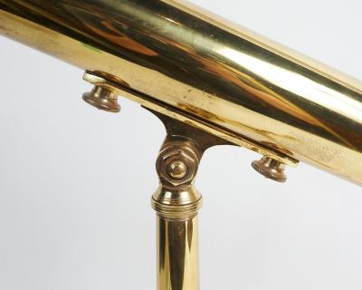  Broadhurst Clarkson Co LARGE ANTIQUE SOLID BRASS LIBRARY TELESCOPE BY BROADHURST CLARKSON AND CO