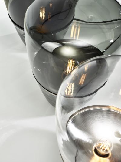  Brokis Large Balloons Translucent Blown Glass Brass Floor Lamp for Brokis