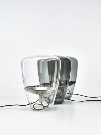  Brokis Large Balloons Translucent Blown Glass Brass Floor Lamp for Brokis