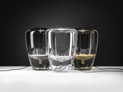  Brokis Large Balloons Translucent Blown Glass Brass Floor Lamp for Brokis