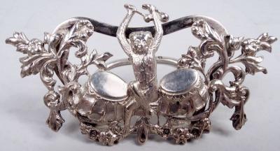  Brook Son Set of 4 Scottish Victorian Drumming Monkey Place Card Holders 1899