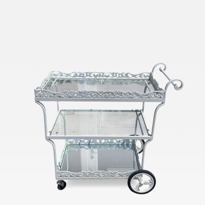  Brown Jordan Furniture Brown Jordan Elegance Bar Cart With Glass Mirror Shelves