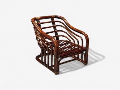  Brown Jordan Furniture Brown Jordan Mid Century Modern Bamboo Camel Fabric Lounge Chairs 1960s