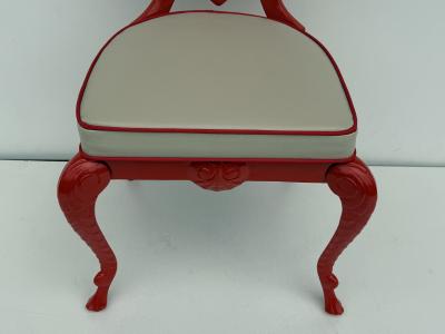  Brown Jordan Furniture Set of Eight Aluminum Venitian Grotto Style Shell Back Chairs