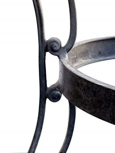  Brown Jordan Furniture Vintage Brown Jordan Aluminum Outdoor Round Table with Four Chairs