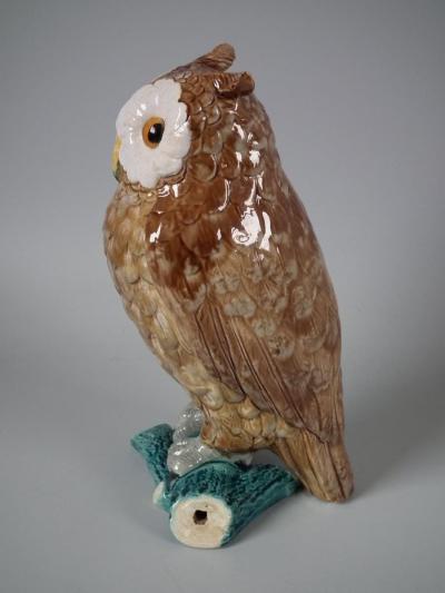  Brown Westhead Moore Co Brown Westhead Moore Majolica Owl Figure