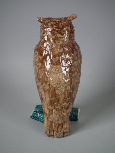  Brown Westhead Moore Co Brown Westhead Moore Majolica Owl Figure