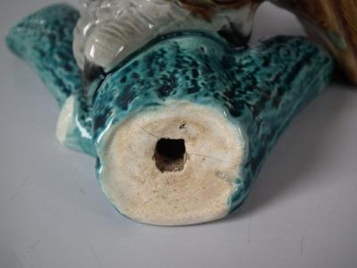  Brown Westhead Moore Co Brown Westhead Moore Majolica Owl Figure