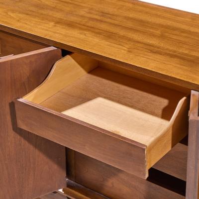  Broyhill Brasilia Broyhill Brasilia Mid Century Walnut 9 Drawer Lowboy Dresser