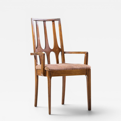  Broyhill Brasilia Broyhill Brasilia Mid Century Walnut Arm Dining Chair